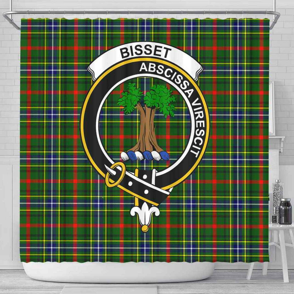 Bisset Tartan Crest Shower Curtain