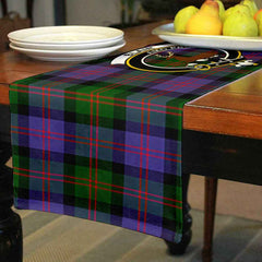 Blair Tartan Crest Table Runner - Cotton table runner