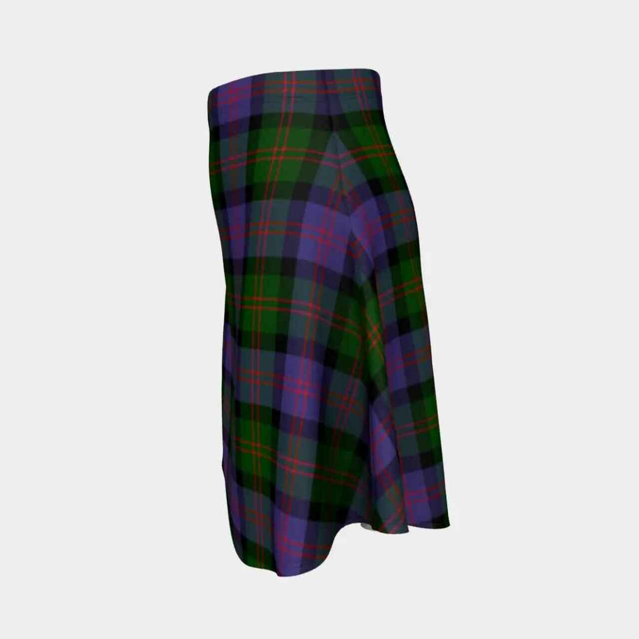 Blair Modern Tartan Flared Skirt