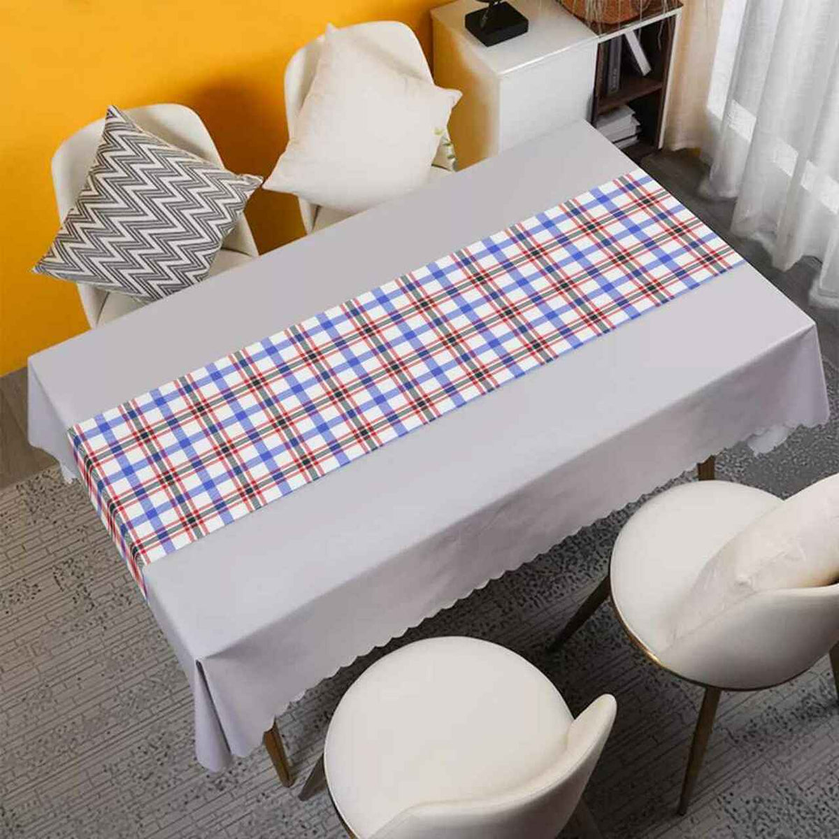 Boswell Modern Tartan Table Runner - Cotton table runner