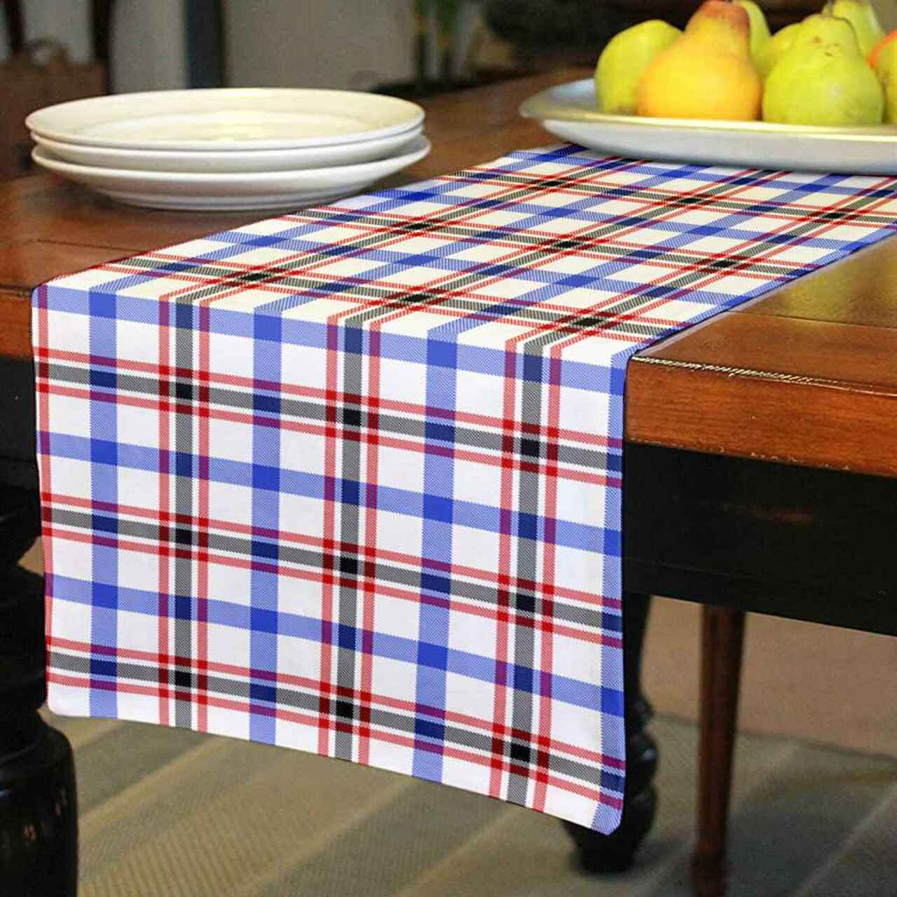 Boswell Modern Tartan Table Runner - Cotton table runner