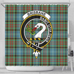 Brisbane Tartan Crest Shower Curtain