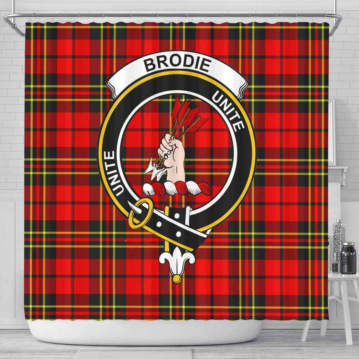 Brodie Tartan Crest Shower Curtain