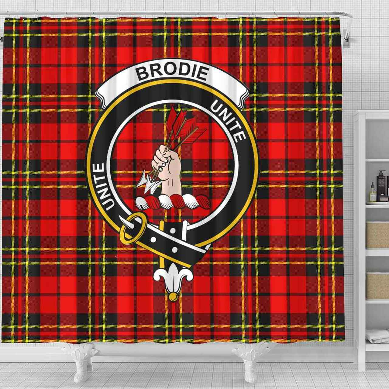 Brodie Tartan Crest Shower Curtain