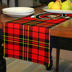 Brodie Tartan Crest Table Runner - Cotton table runner