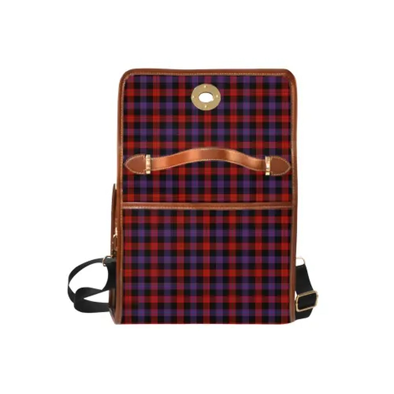 Brown Tartan Canvas Bag