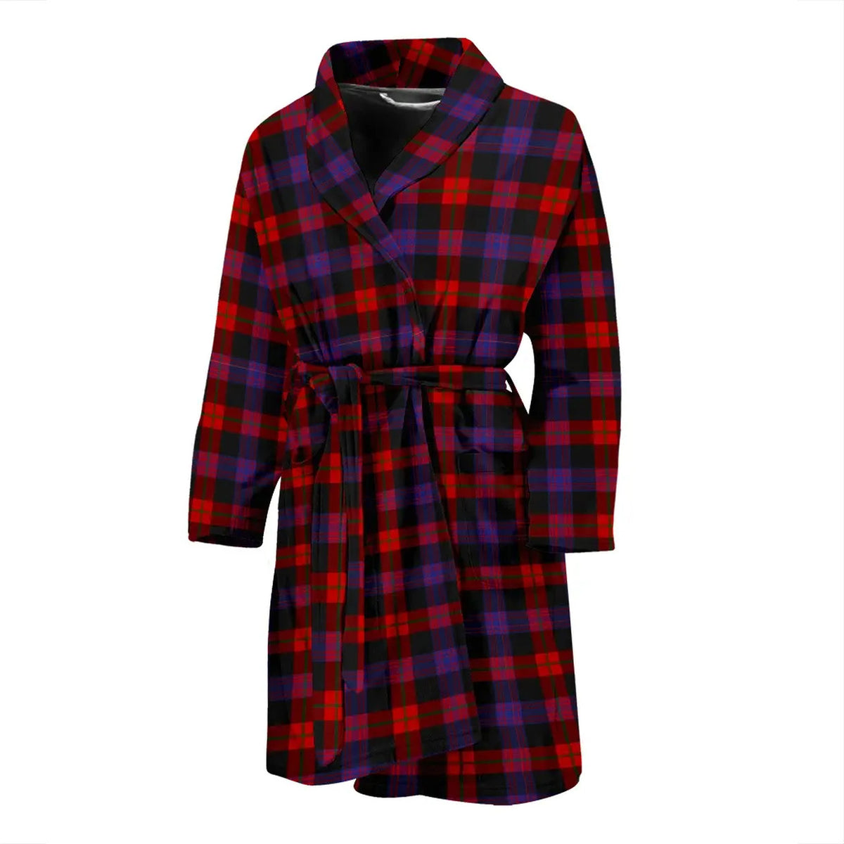 Brown Modern Tartan Bathrobe