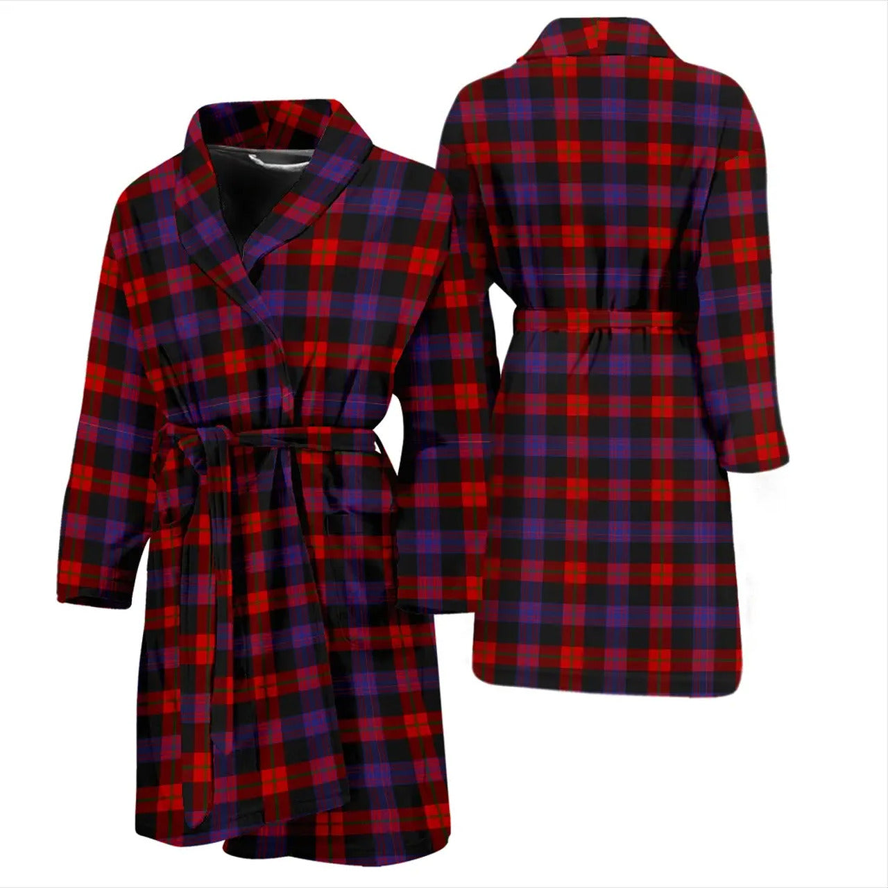 Brown Modern Tartan Bathrobe