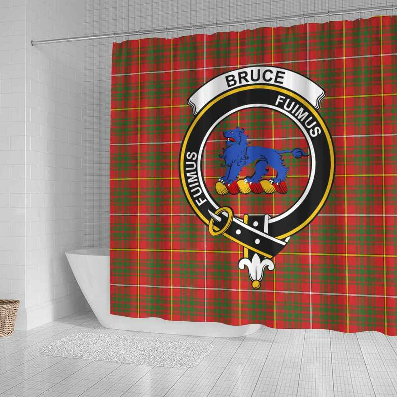 Bruce Tartan Crest Shower Curtain