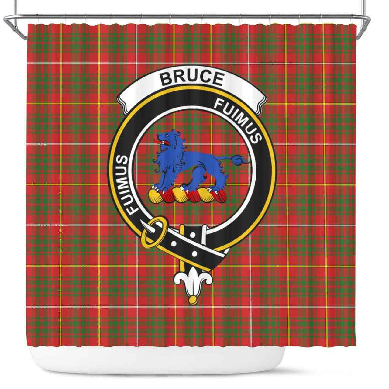 Bruce Tartan Crest Shower Curtain