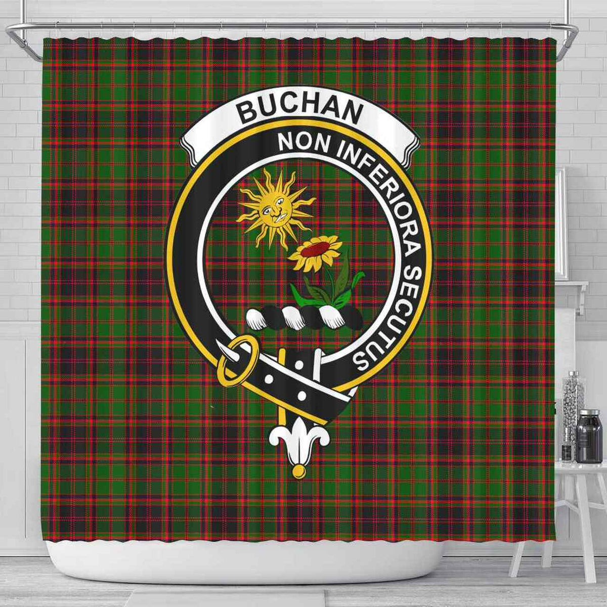 Buchan Tartan Crest Shower Curtain