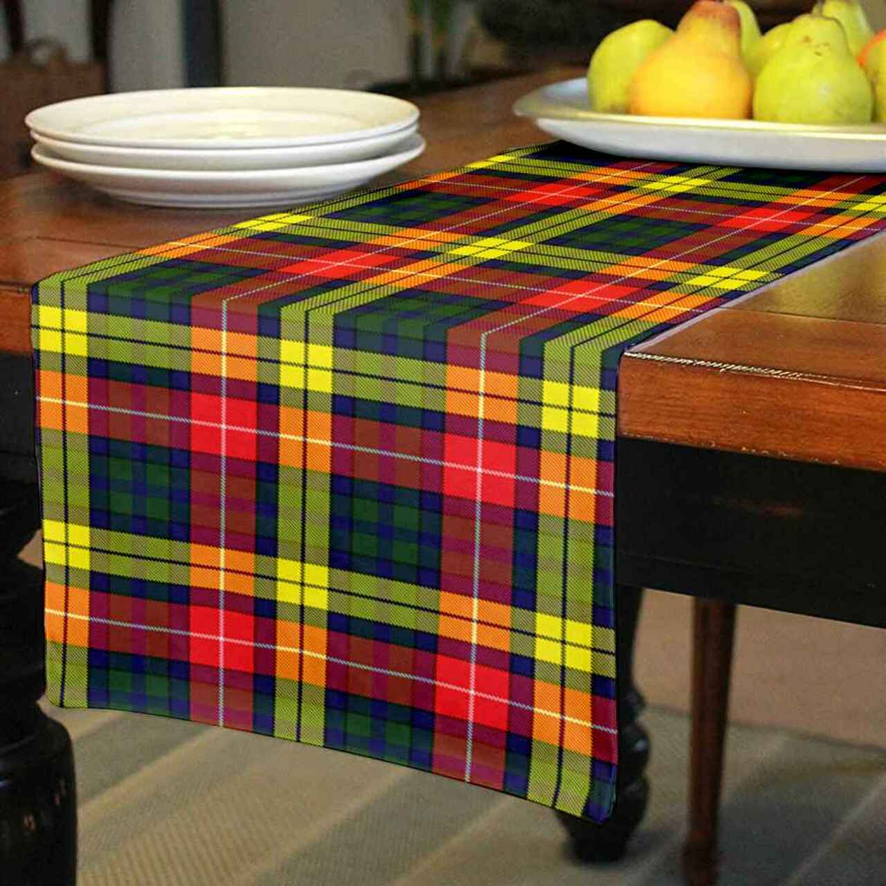 Buchanan Modern Tartan Table Runner - Cotton table runner