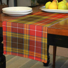 Buchanan Old Set Weathered Tartan Table Runner - Cotton table runner