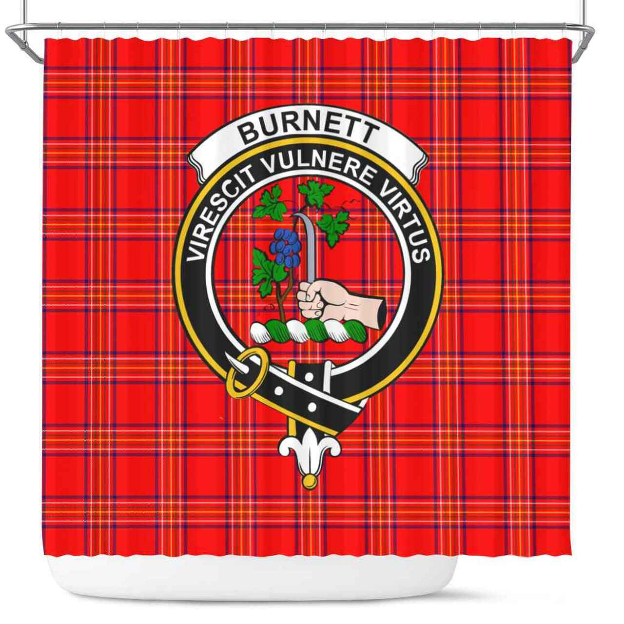 Burnett Tartan Crest Shower Curtain