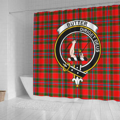 Butter Tartan Crest Shower Curtain