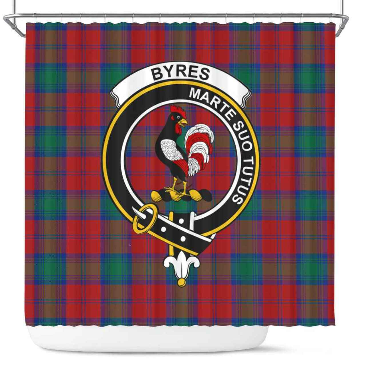 Byres Tartan Crest Shower Curtain