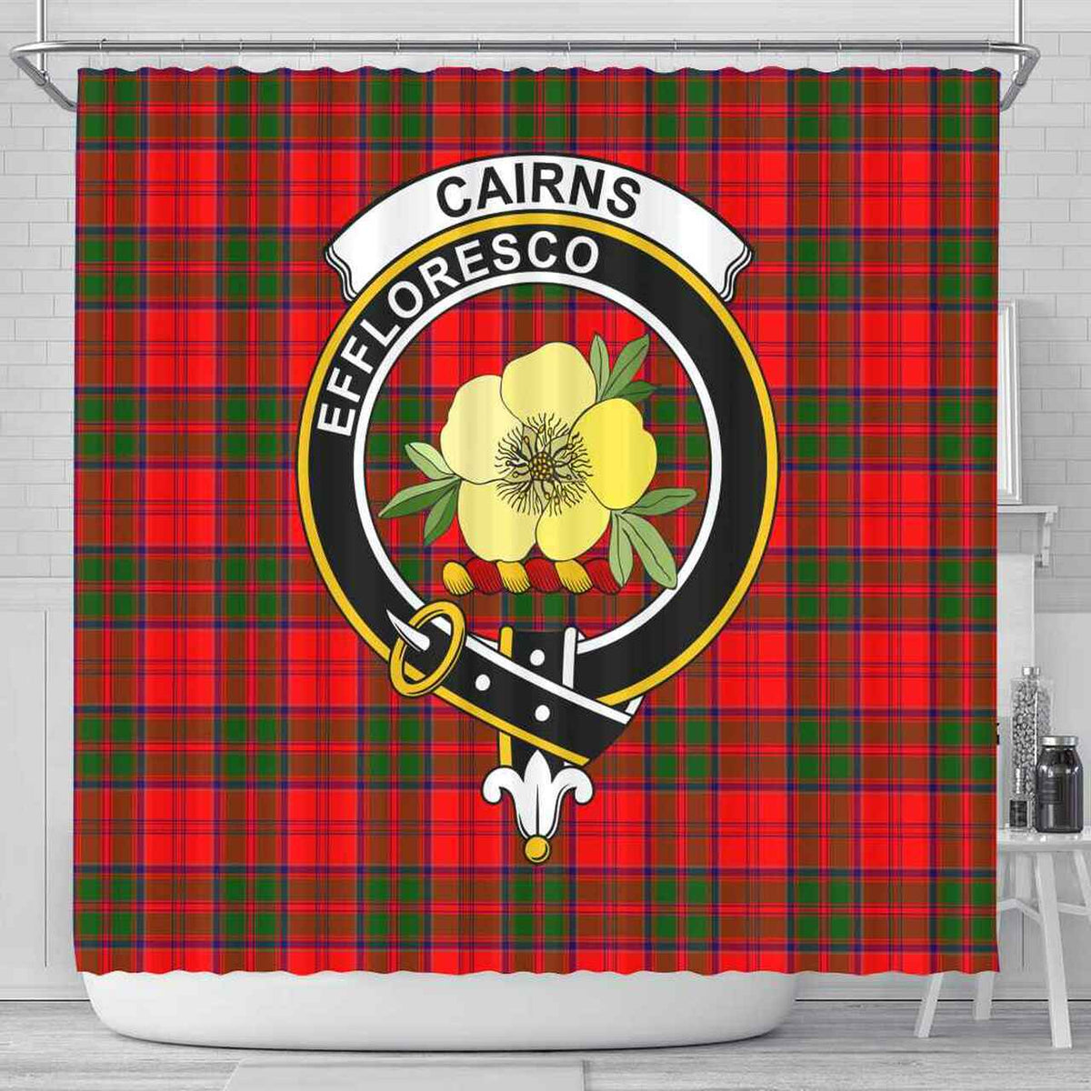 Cairns Tartan Crest Shower Curtain