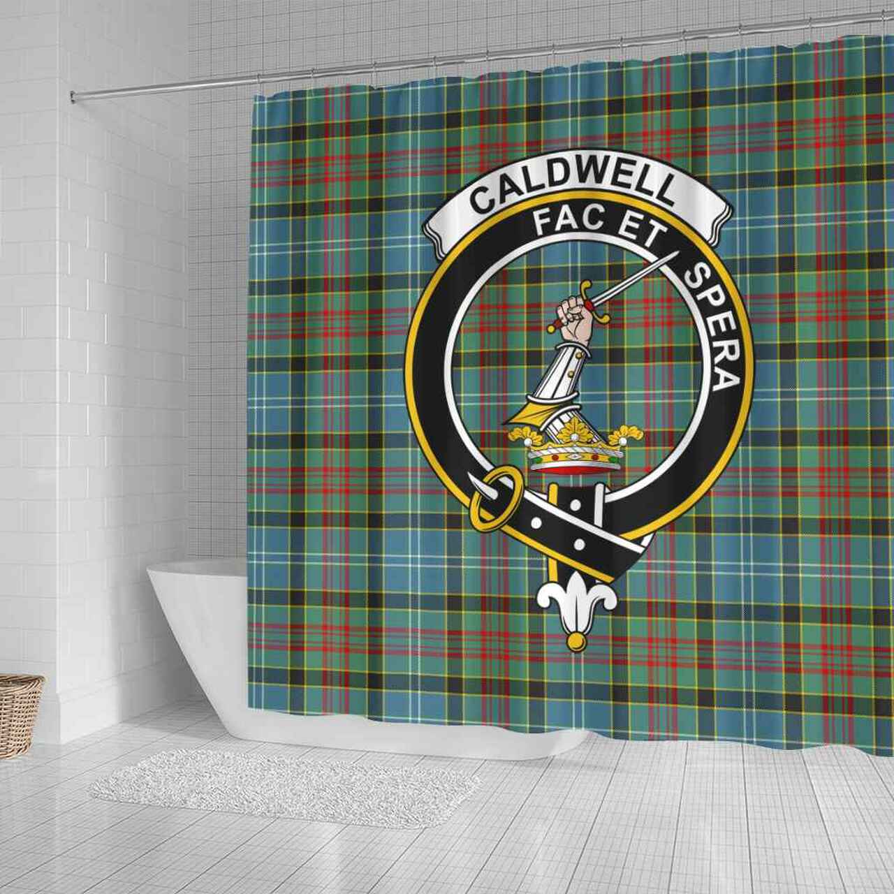 Caldwell Tartan Crest Shower Curtain