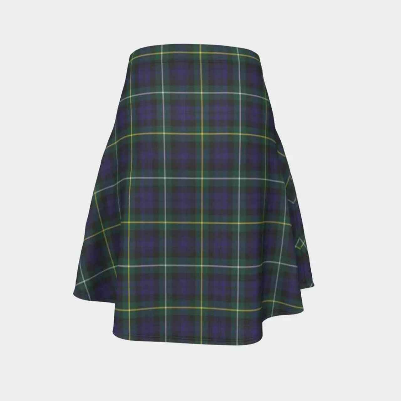 Campbell Argyll Modern Tartan Flared Skirt