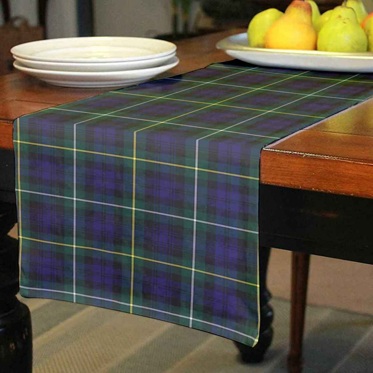 Campbell Argyll Modern Tartan Table Runner - Cotton table runner