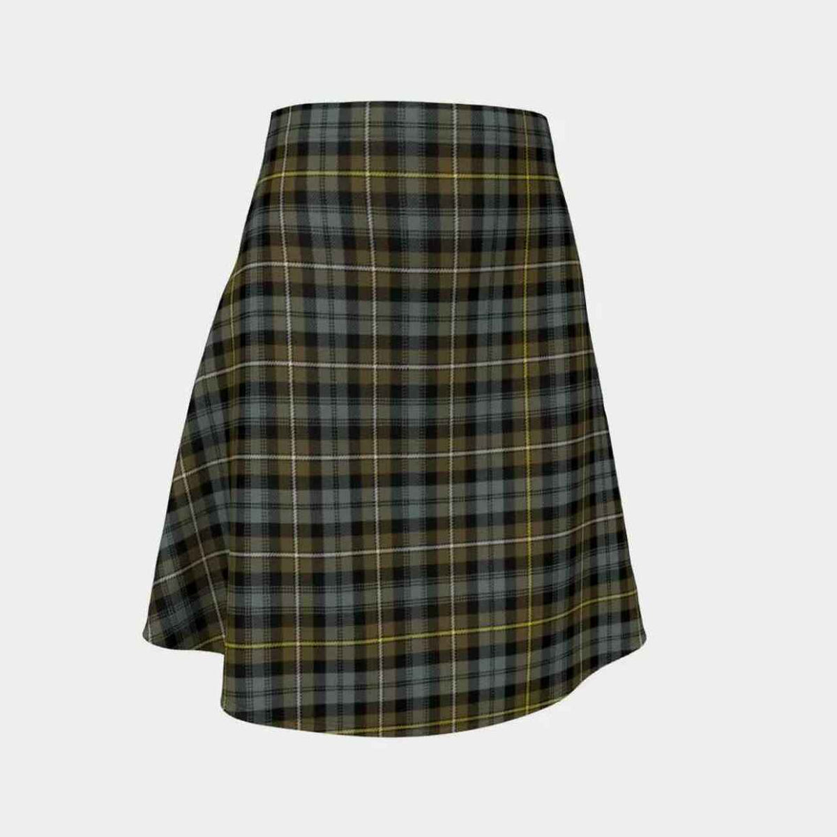 Campbell Argyll Weathered Tartan Flared Skirt