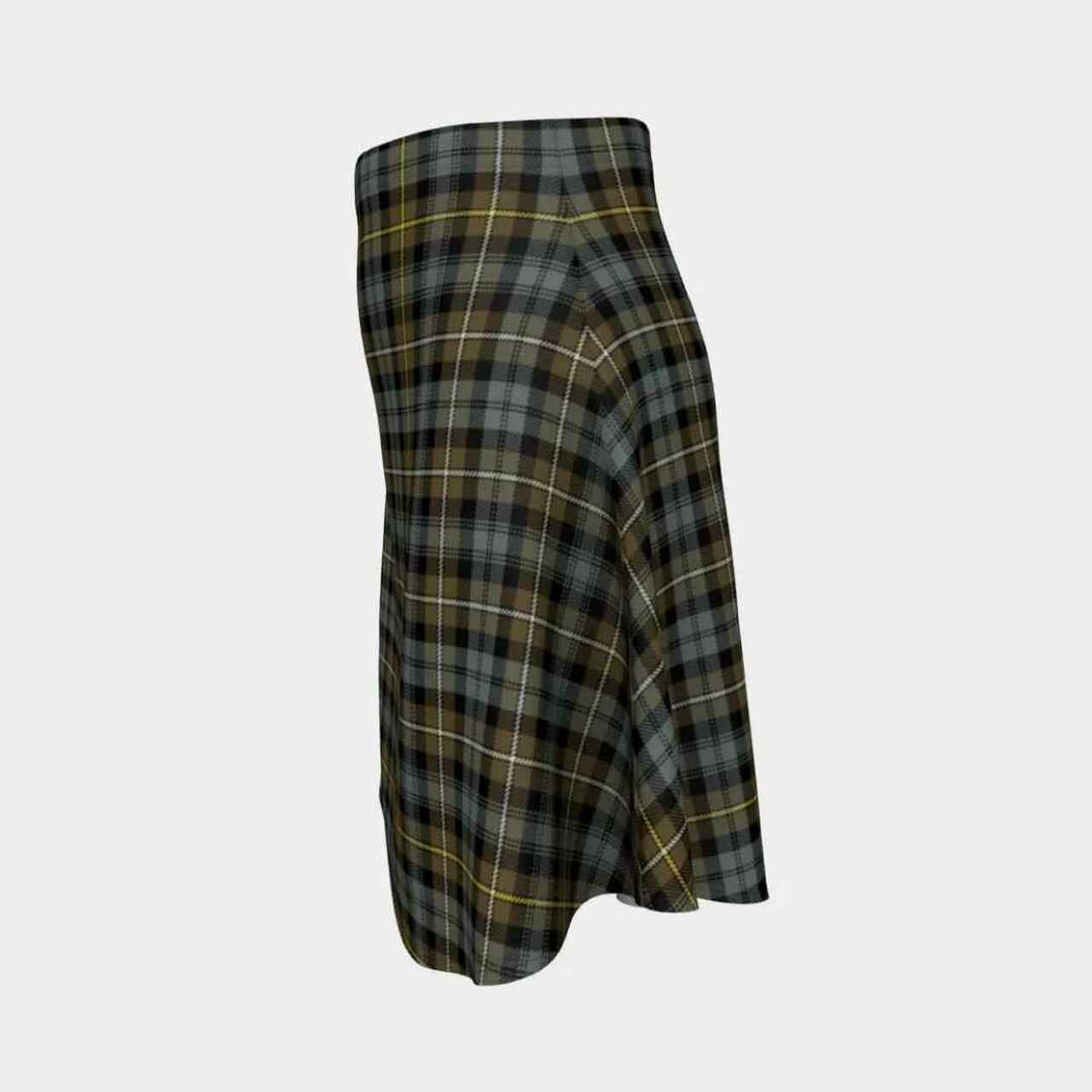 Campbell Argyll Weathered Tartan Flared Skirt