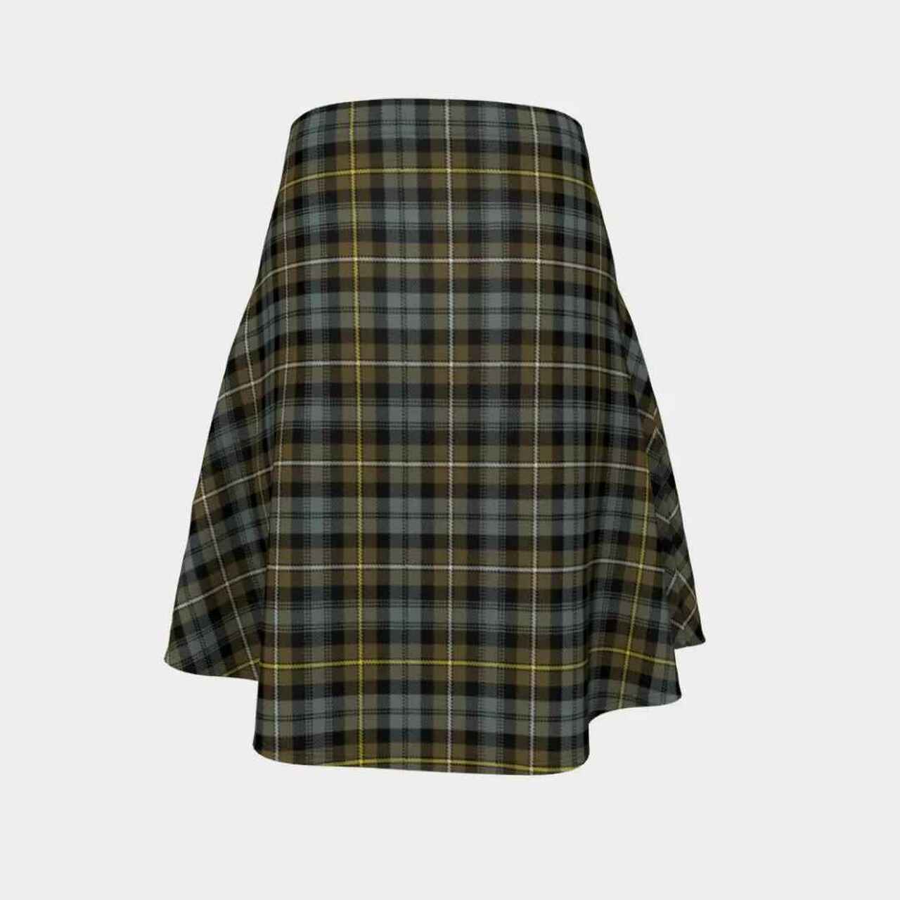 Campbell Argyll Weathered Tartan Flared Skirt