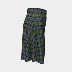 Campbell Faded Tartan Flared Skirt