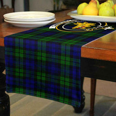 Campbell of Breadalbane Tartan Crest Table Runner - Cotton table runner