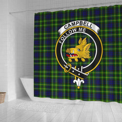 Campbell of Cawdor Tartan Crest Shower Curtain