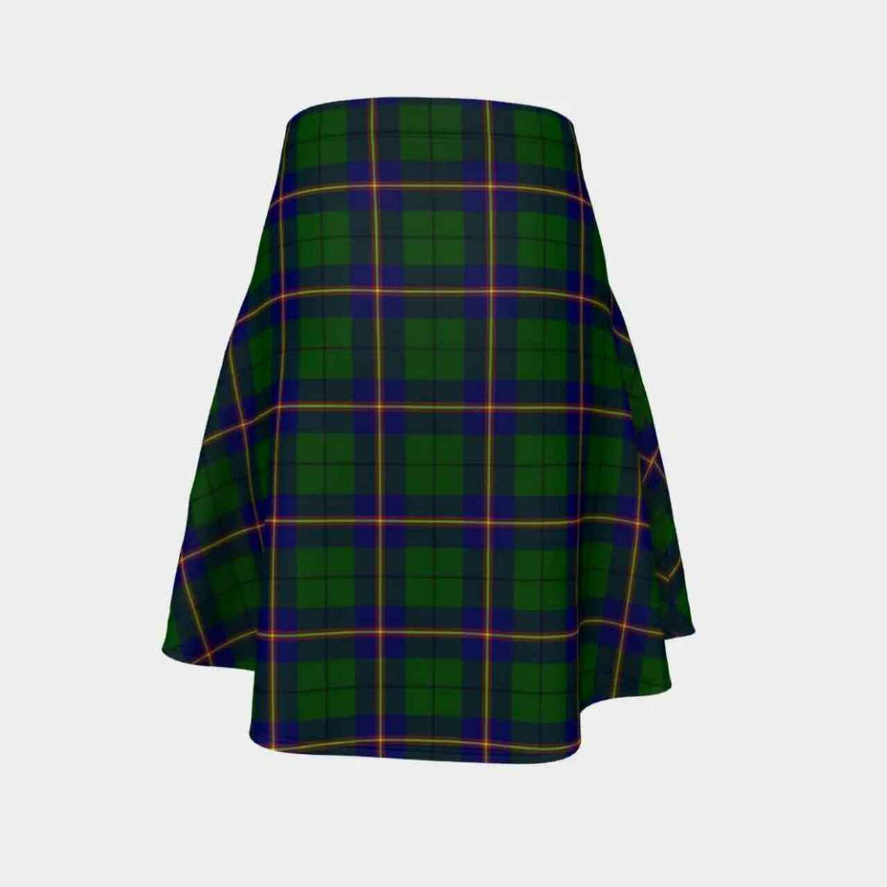 Carmichael Modern Tartan Flared Skirt