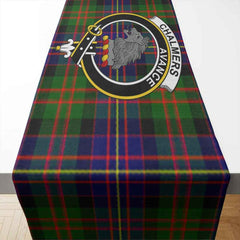 Chalmers Tartan Crest Table Runner - Cotton table runner