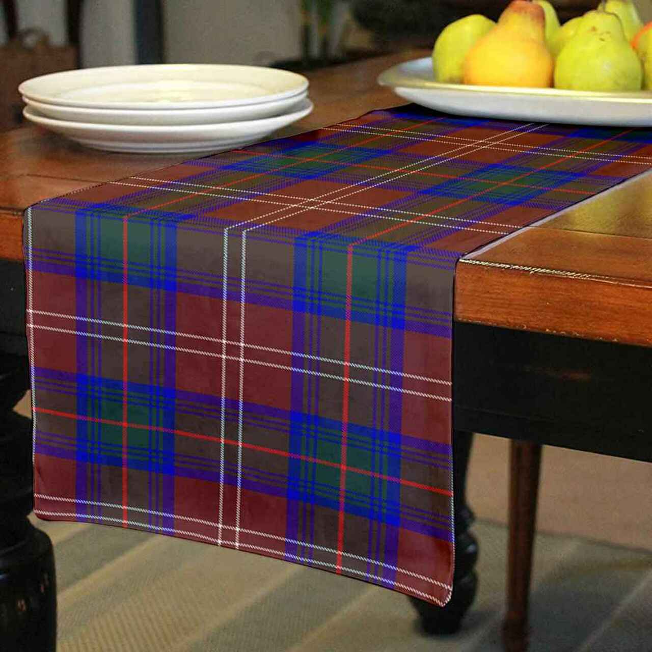 Chisholm Hunting Modern Tartan Table Runner - Cotton table runner