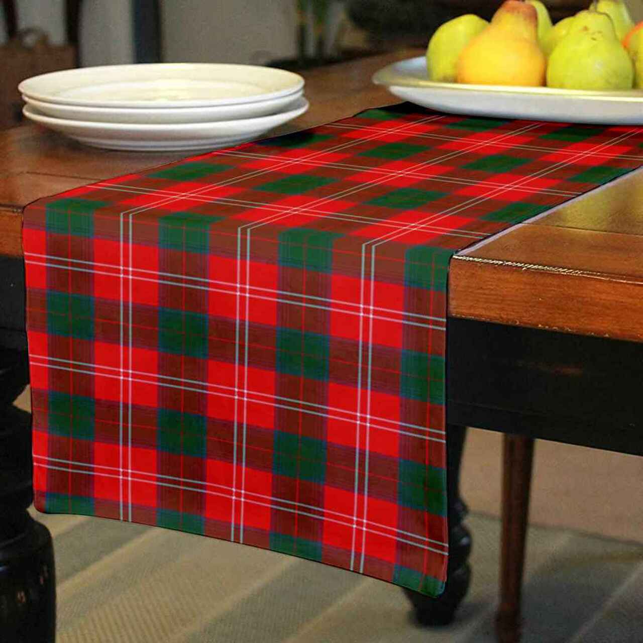 Chisholm Modern Tartan Table Runner - Cotton table runner