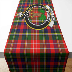 Christie Tartan Crest Table Runner - Cotton table runner