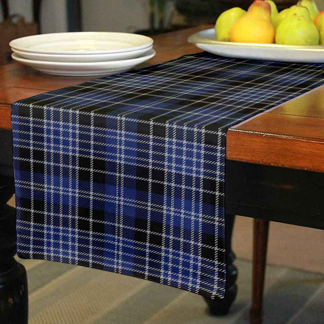 Clark Modern Tartan Table Runner - Cotton table runner