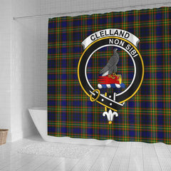 Clelland Tartan Crest Shower Curtain