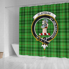 Clephane (or Clephan) Tartan Crest Shower Curtain