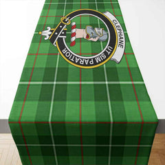 Clephane (or Clephan) Tartan Crest Table Runner - Cotton table runner