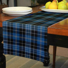 Clergy Blue Tartan Table Runner - Cotton table runner