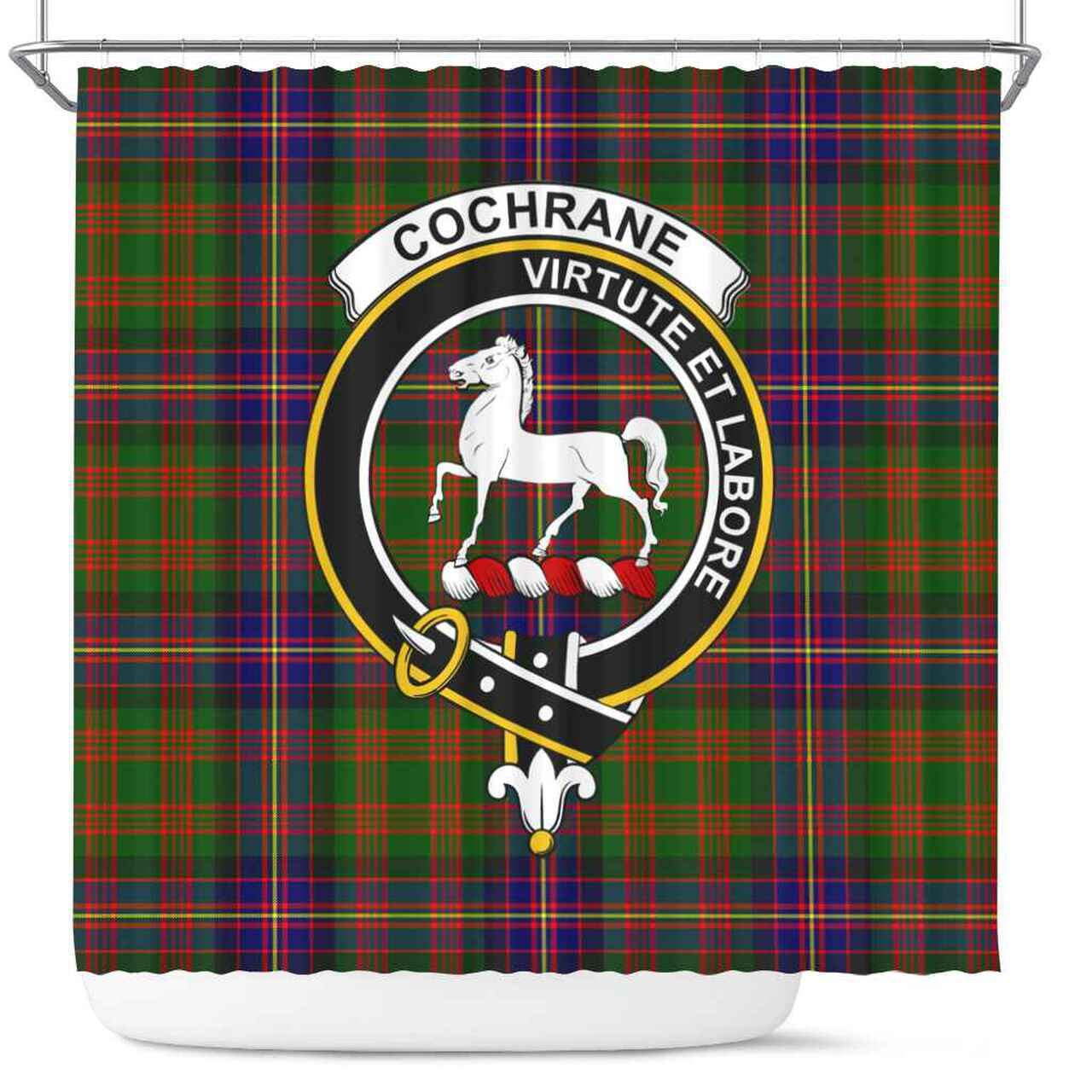 Cochrane Tartan Crest Shower Curtain