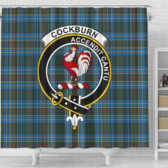 Cockburn Tartan Crest Shower Curtain