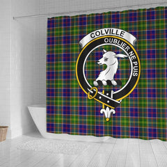 Colville Tartan Crest Shower Curtain