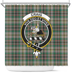 Craig Tartan Crest Shower Curtain