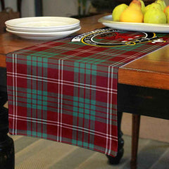 Crawford Tartan Crest Table Runner - Cotton table runner