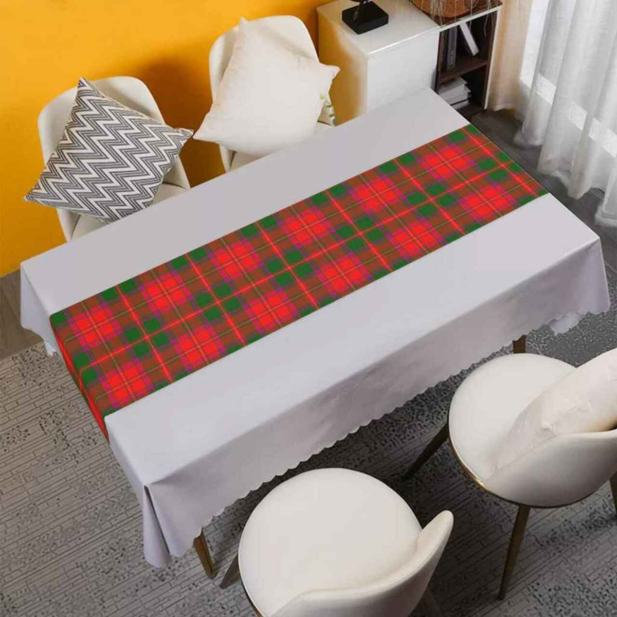 Crief District Tartan Table Runner - Cotton table runner