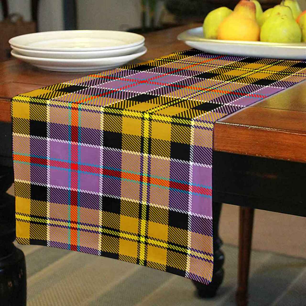 Culloden Ancient Tartan Table Runner - Cotton table runner