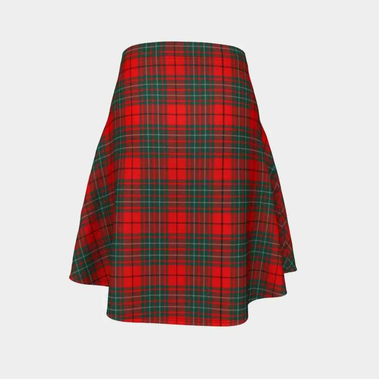 Cumming Modern Tartan Flared Skirt