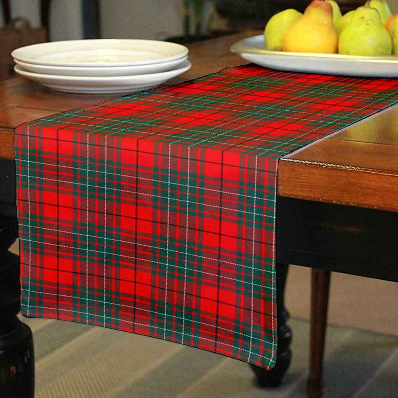 Cumming Modern Tartan Table Runner - Cotton table runner