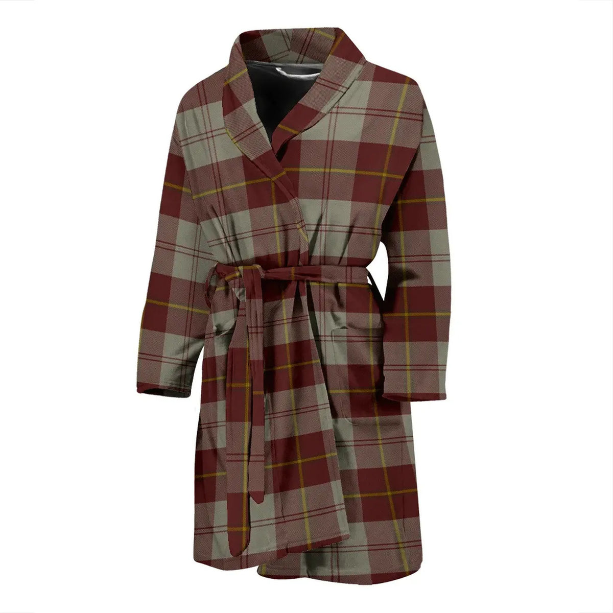 Cunningham Burgundy Dancers Tartan Bathrobe